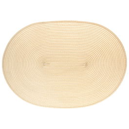 Continenta Individual Beige Ovalado Trenzado Sintético 45x31 cm (24 Unidades) Lavable Apto Lavavajillas